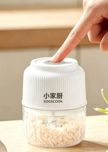 Mini Electric Garlic Chopper & Meat Grinder - Wireless Food Processor (100ml, 200ml, 300ml)