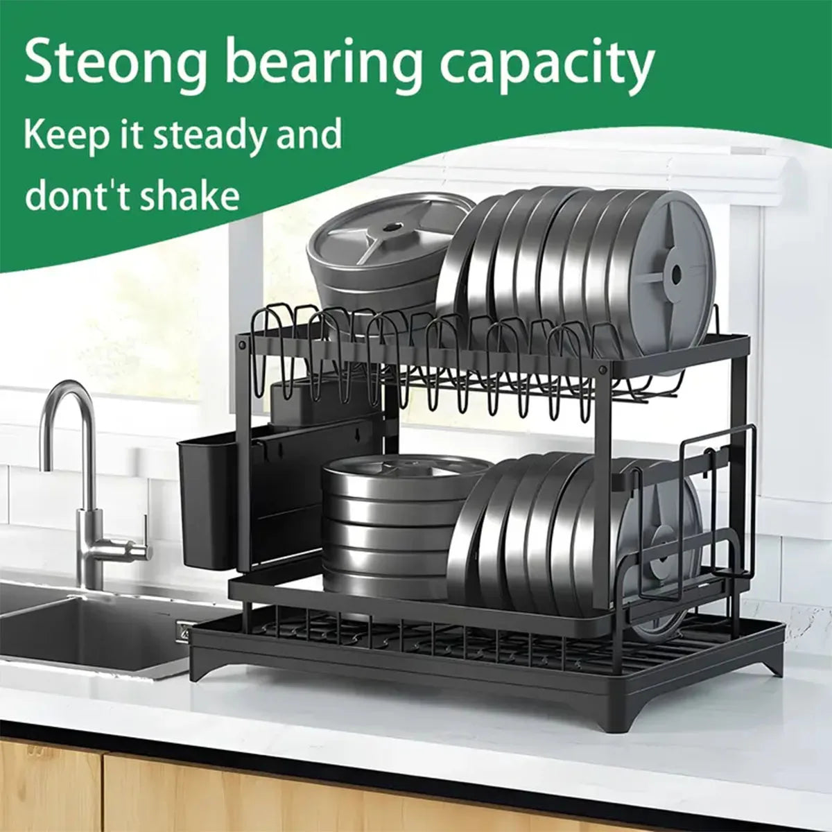 ZipChop™ Rust-Proof Stainless Steel Dish Drying Rack