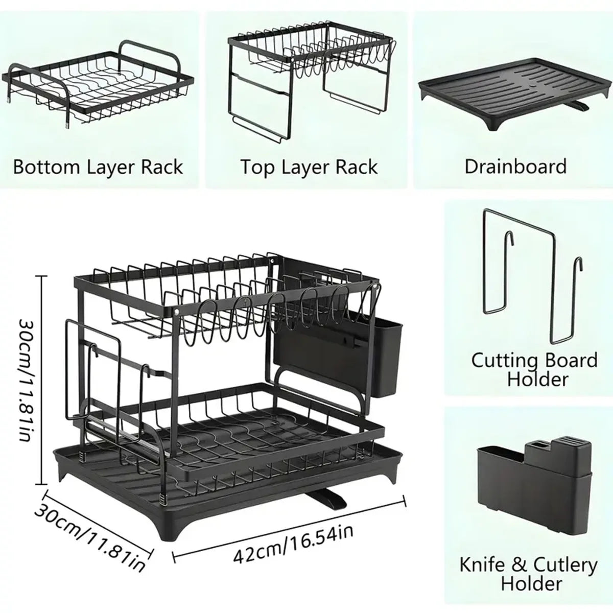 ZipChop™ Rust-Proof Stainless Steel Dish Drying Rack