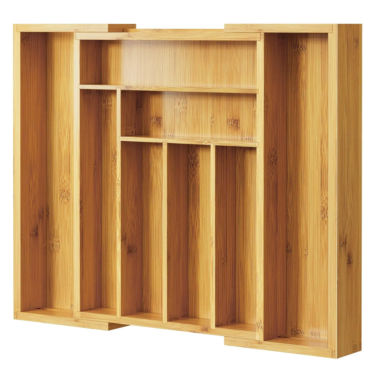 ZipChop™ Expandable Bamboo Cutlery Drawer Organizer