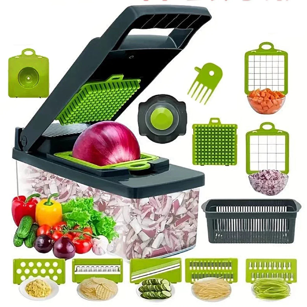 ZipChop™ 14-in-1 Pro Vegetable Dicer & Slicer