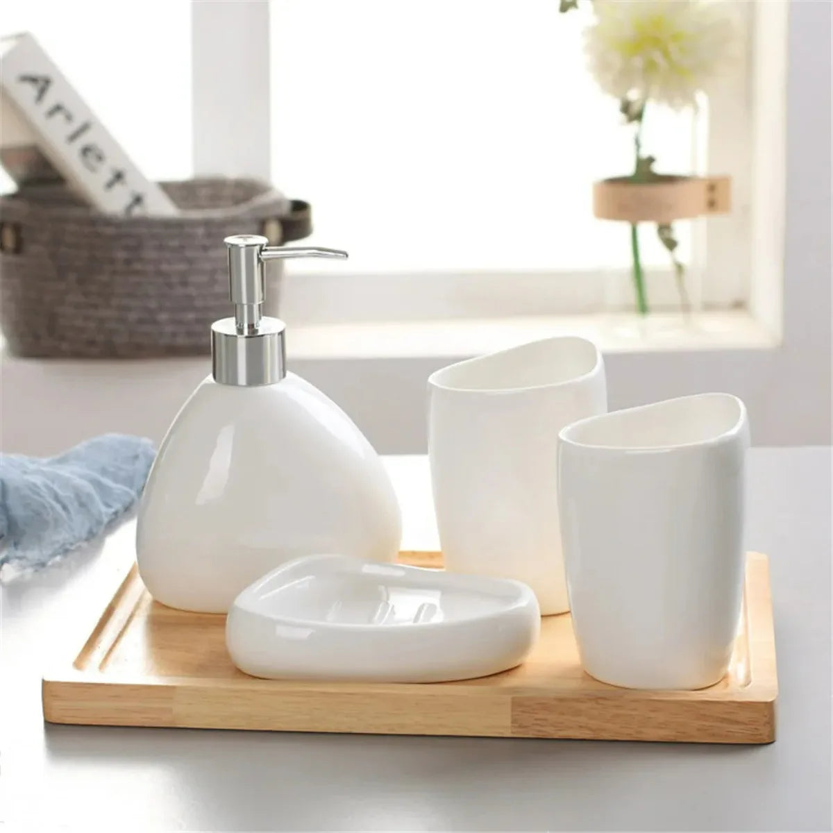 ZipChop™ Luxury Nordic Ceramic Bathroom Accessories Set