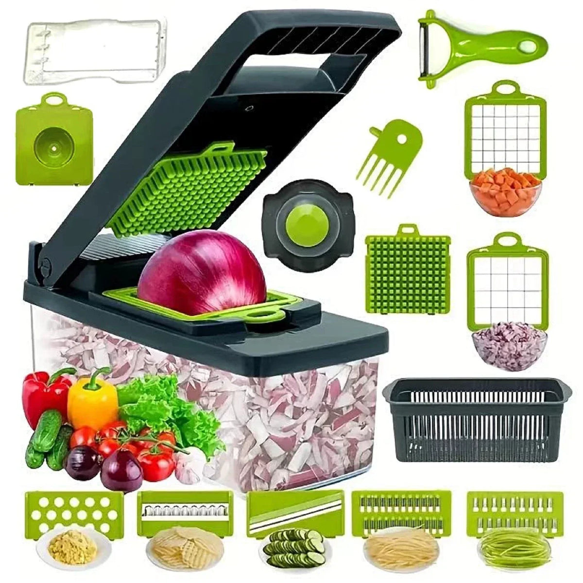 ZipChop™ 14-in-1 Pro Vegetable Dicer & Slicer