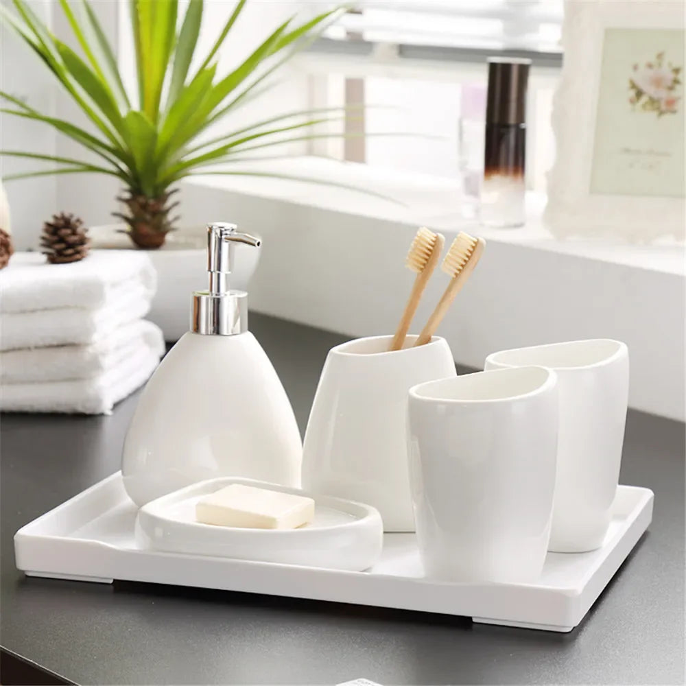 ZipChop™ Luxury Nordic Ceramic Bathroom Accessories Set