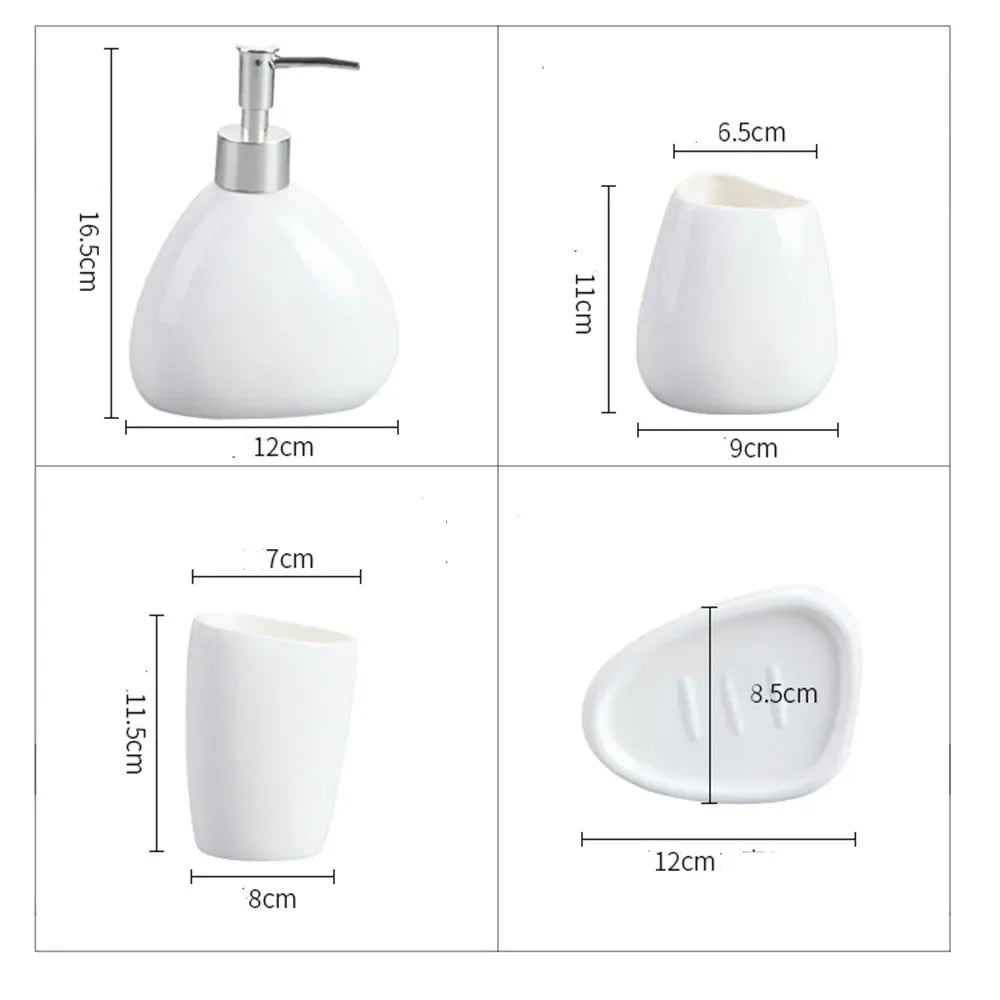 ZipChop™ Luxury Nordic Ceramic Bathroom Accessories Set