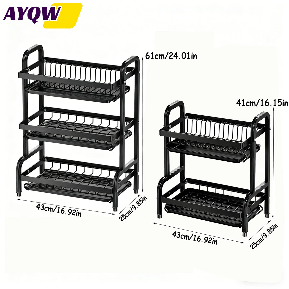 ZipChop™ 3-Tier Vertical Large Capacity Dish Drying Rack
