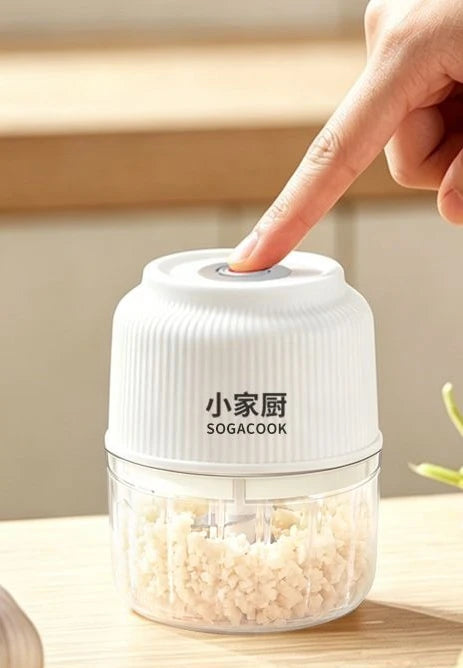Mini Electric Garlic Chopper & Meat Grinder - Wireless Food Processor (100ml, 200ml, 300ml)