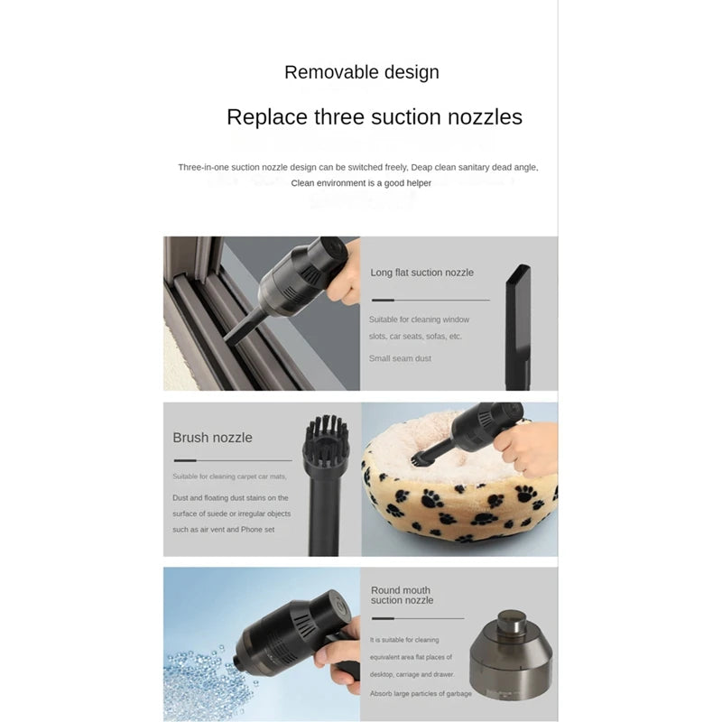 ZipChop™ 3-in-1 Handheld Cordless Mini Vacuum & Blower