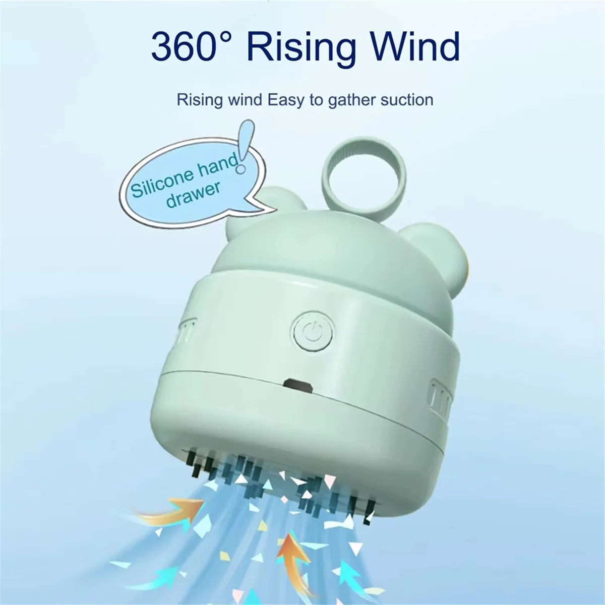 ZipChop™ Cute Bear-Ring Mini Desktop Vacuum