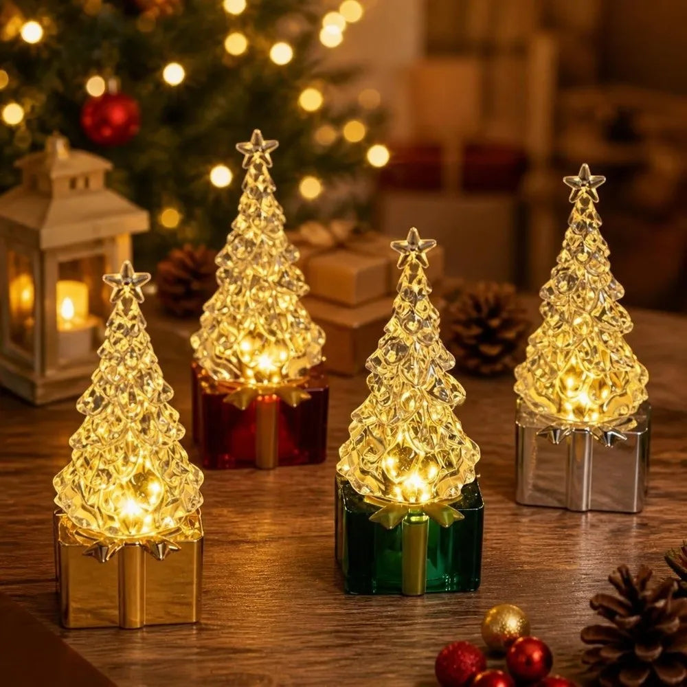 ZipChop™ Creative Christmas Tree Night Light - Warm Glow LED Holiday Table Lamp