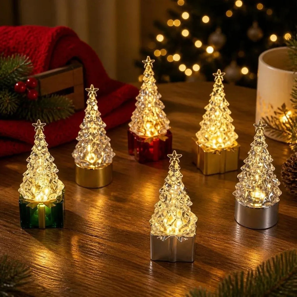 ZipChop™ Creative Christmas Tree Night Light - Warm Glow LED Holiday Table Lamp