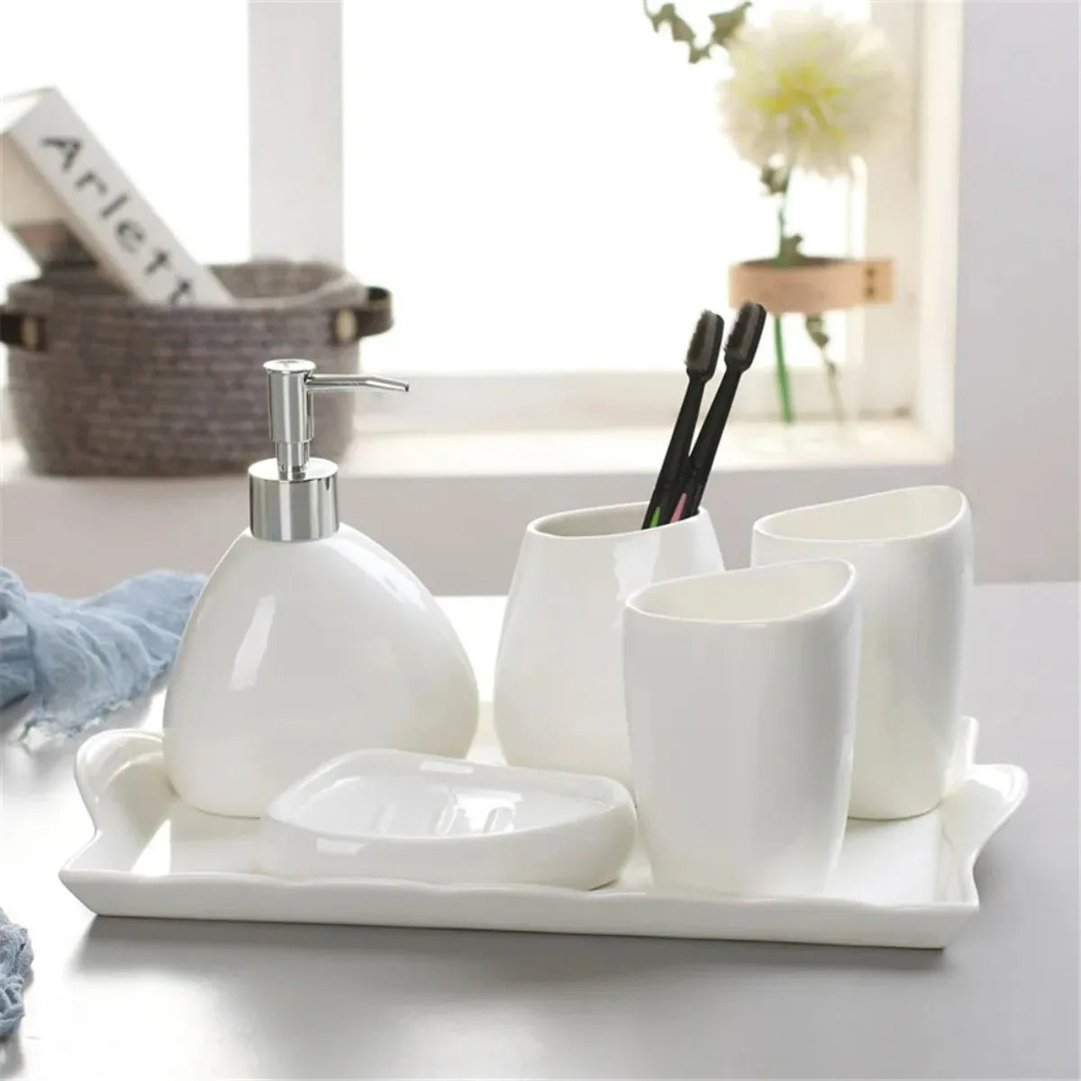 ZipChop™ Luxury Nordic Ceramic Bathroom Accessories Set