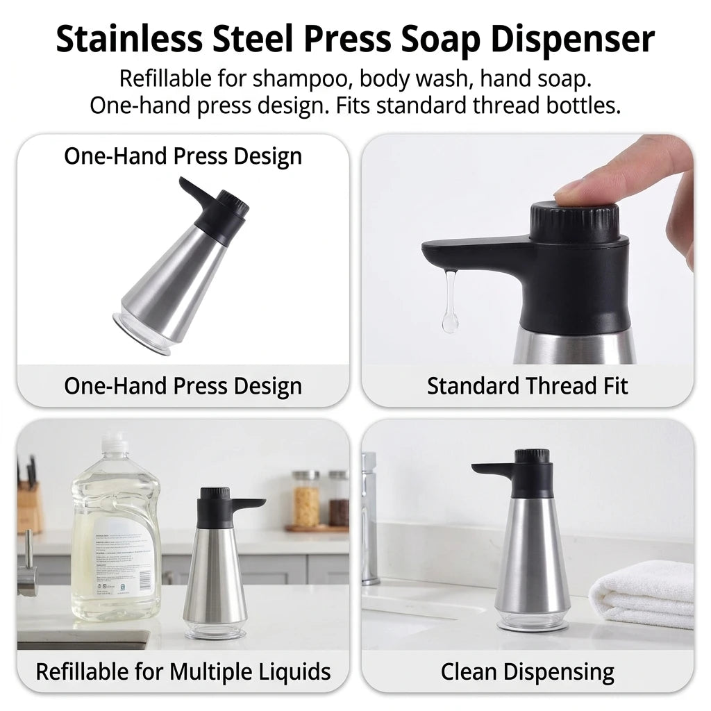 ZipChop™ Touchless Stainless Steel Soap Dispenser