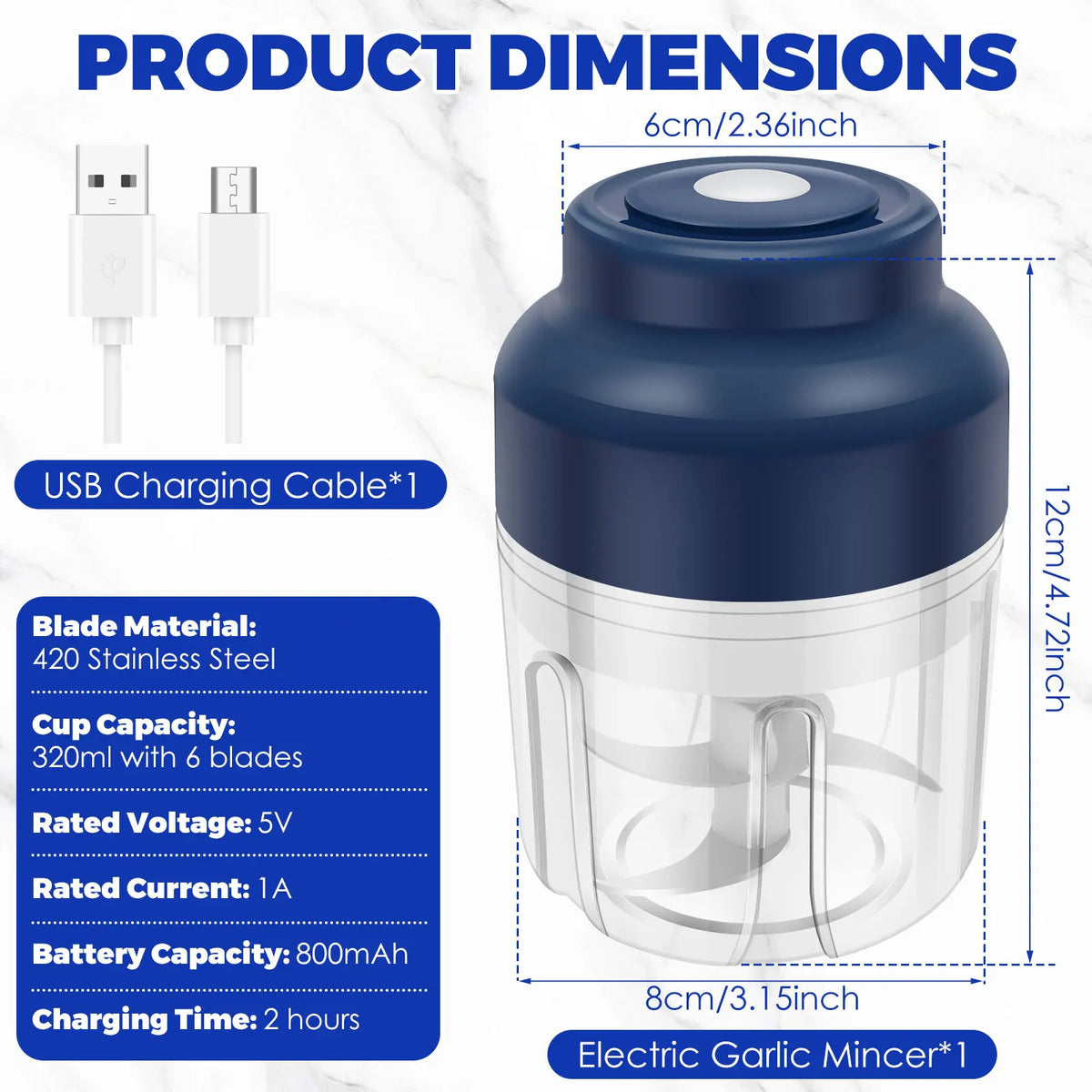 ZipChop™ Wireless Mini Food Processor
