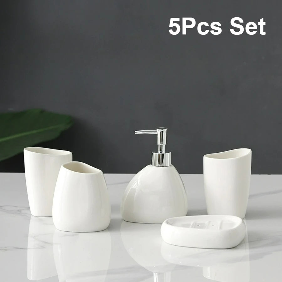 ZipChop™ Luxury Nordic Ceramic Bathroom Accessories Set