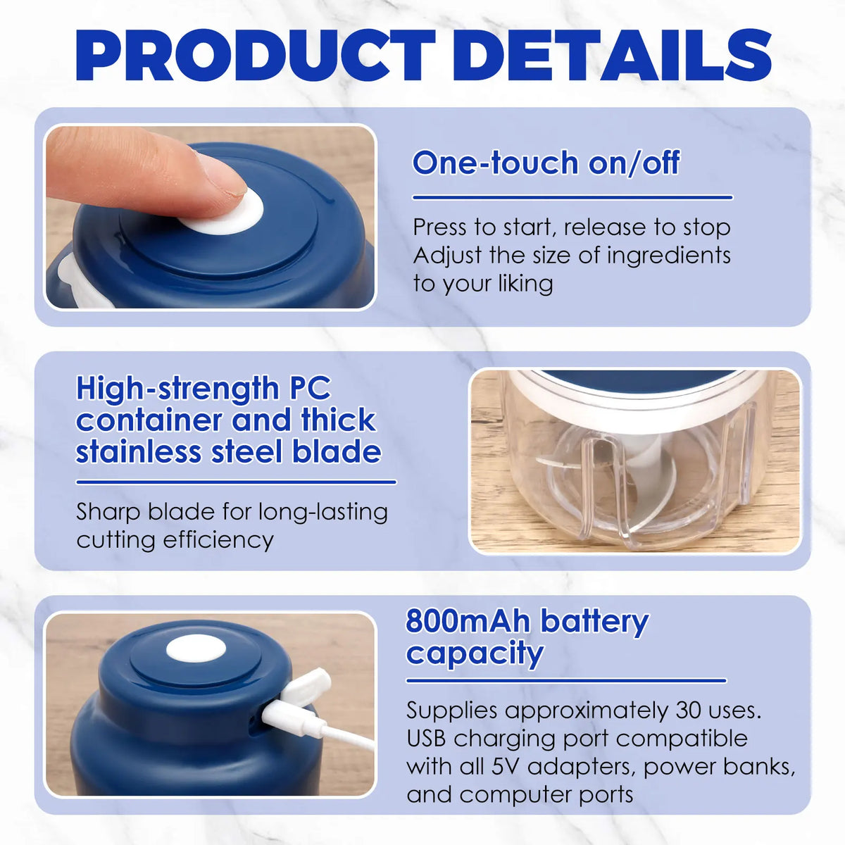 ZipChop™ Wireless Mini Food Processor