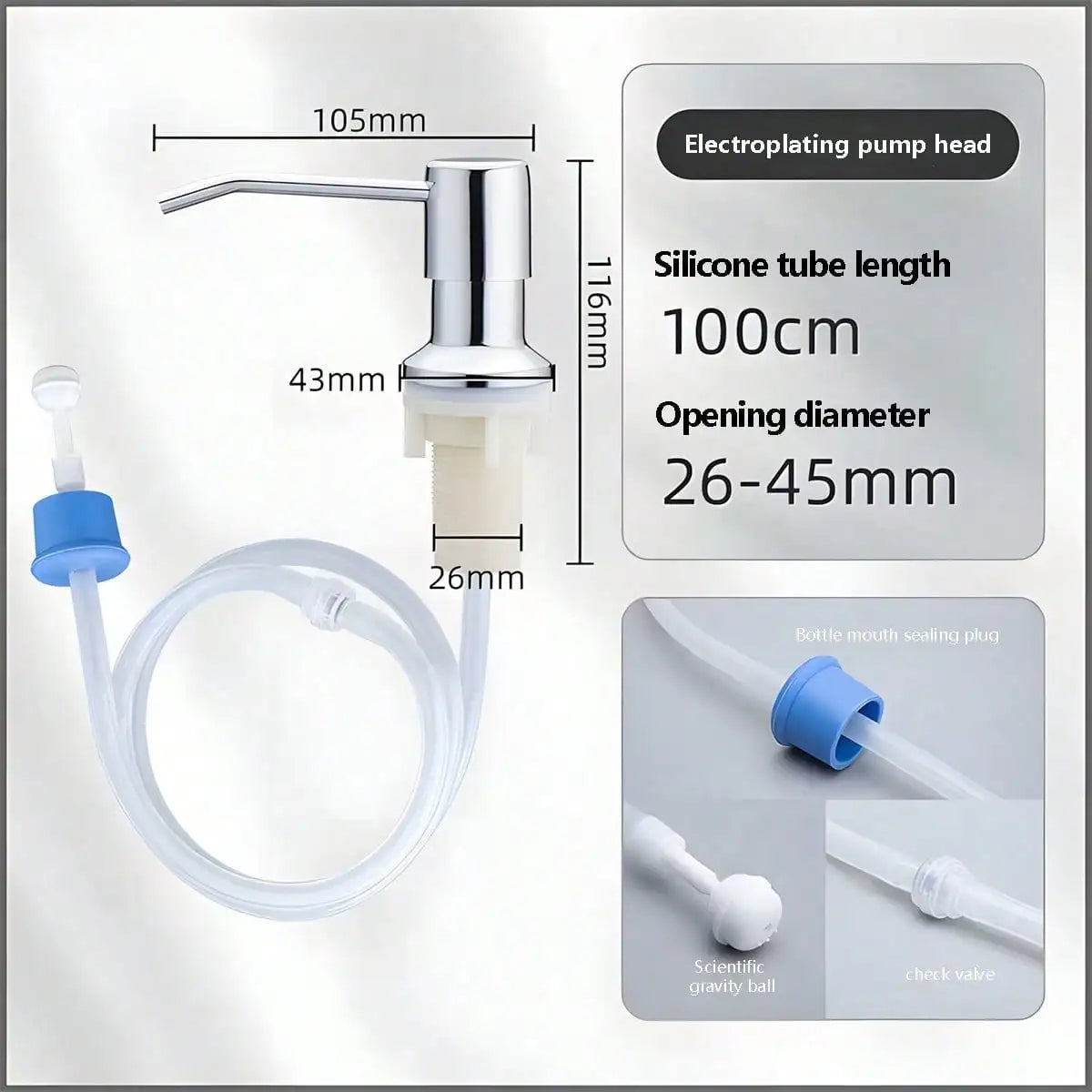 ZipChop™ Built-In Sink Soap Dispenser Extension Kit