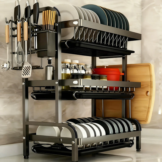 ZipChop™ 3-Tier Vertical Large Capacity Dish Drying Rack